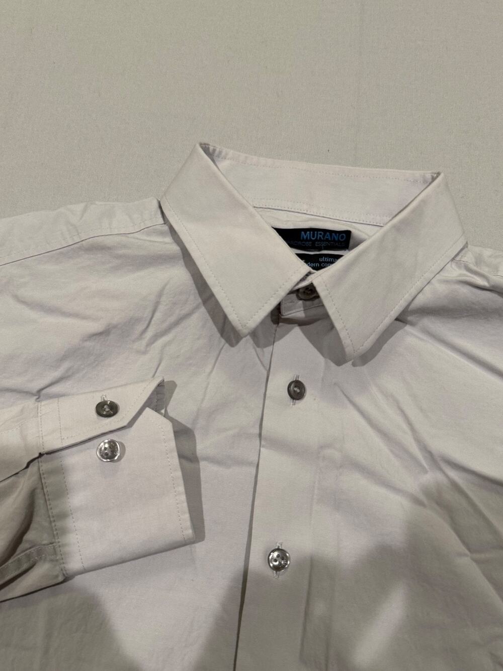Murano Wardrobe Essentials Men’s L Gray Dress Shirt Ultimate Modern Comfort